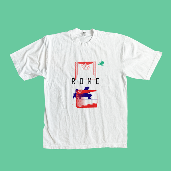 Rome White 6.5oz Heavy Cotton T-Shirt Made in USA