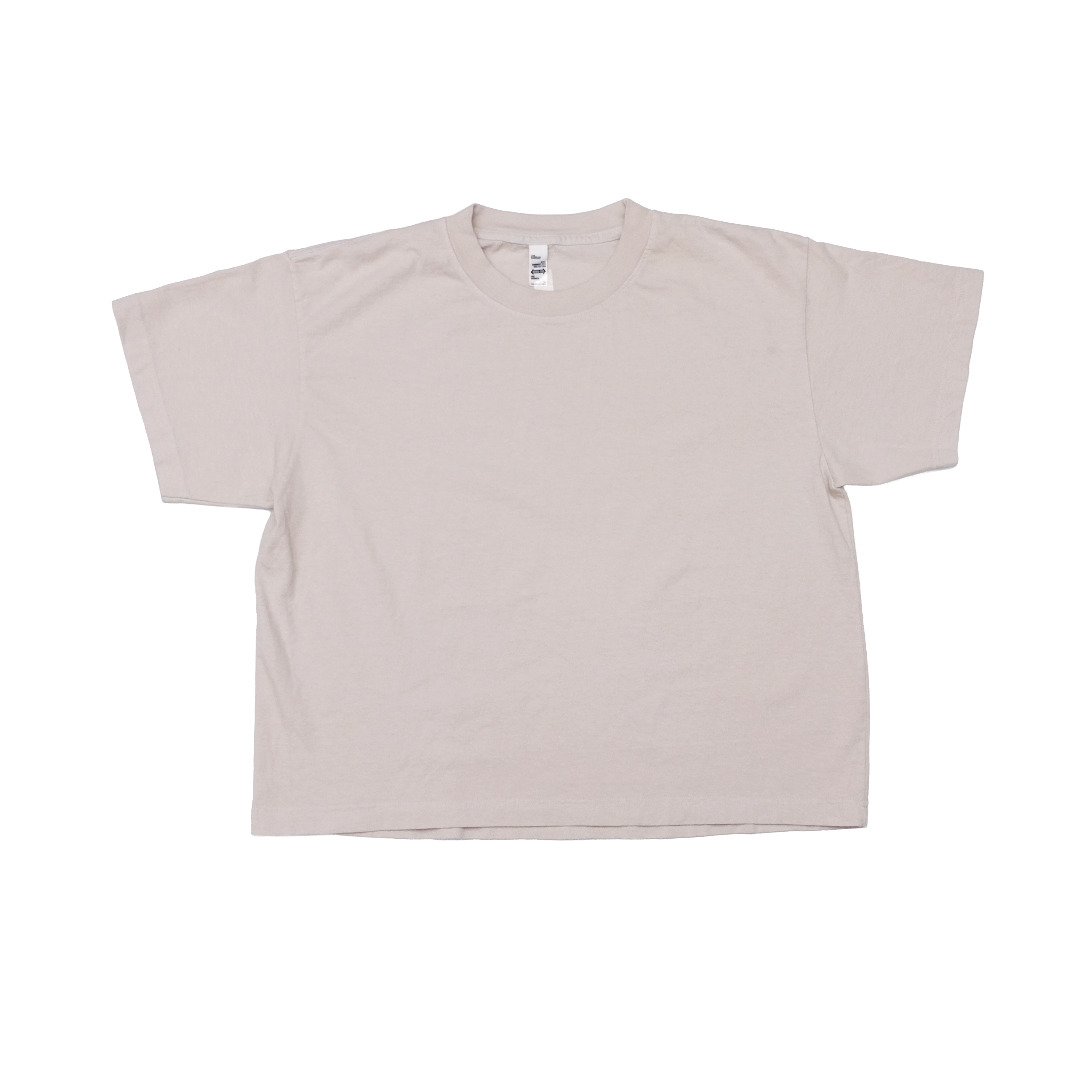 Creme Wide Cropped Cotton T-Shirt