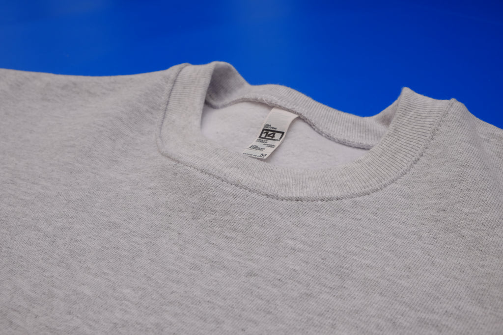 Heavyweight Flecked Gray Fleece Sweatshirt