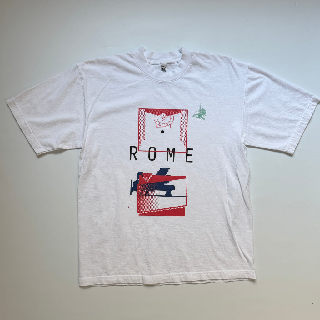 Rome White 6.5oz Heavy Cotton T-Shirt Made in USA