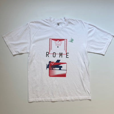 Rome White 6.5oz Heavy Cotton T-Shirt Made in USA