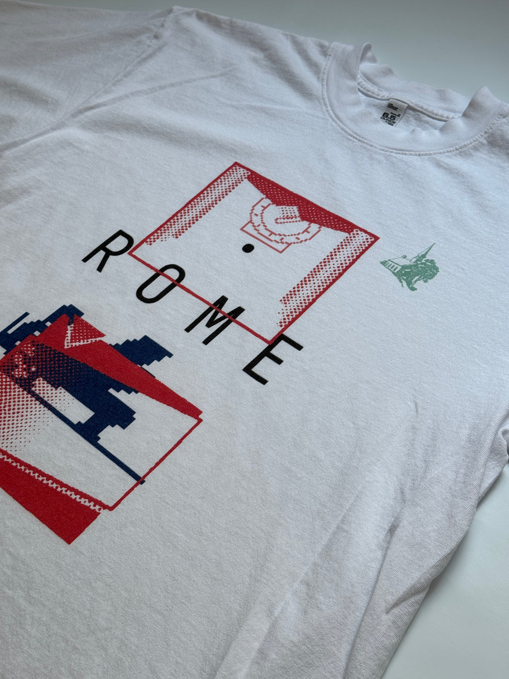 Rome White 6.5oz Heavy Cotton T-Shirt Made in USA