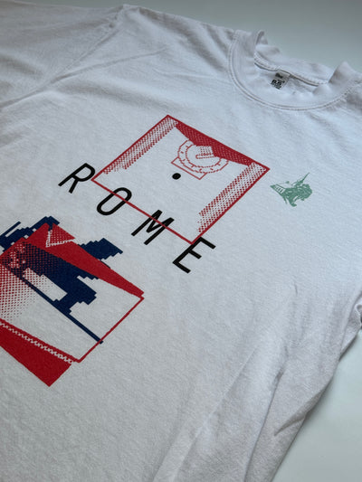 Rome White 6.5oz Heavy Cotton T-Shirt Made in USA