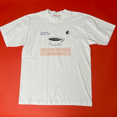 Pacific Heights Community Member Cafe San Francisco CA White Heavyweight T-Shirt (Copy)