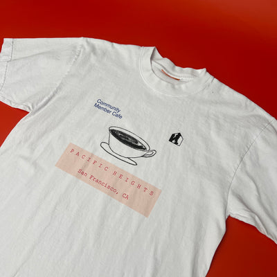 Pacific Heights Community Member Cafe San Francisco CA White Heavyweight T-Shirt (Copy)