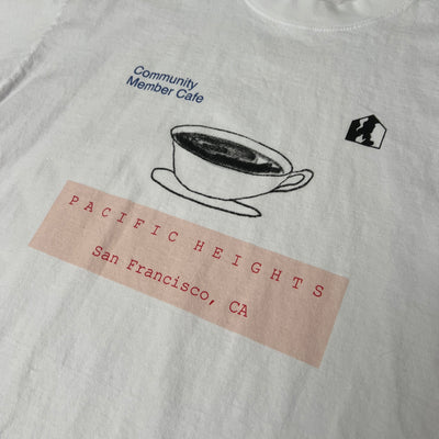 Pacific Heights Community Member Cafe San Francisco CA White Heavyweight T-Shirt (Copy)