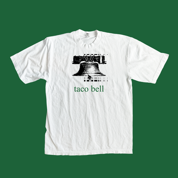 Taco Bell White 6.5oz Heavy Cotton T-Shirt Made in USA