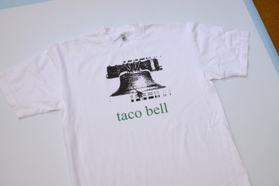 Taco Bell White 6.5oz Heavy Cotton T-Shirt Made in USA