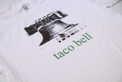 Taco Bell White 6.5oz Heavy Cotton T-Shirt Made in USA