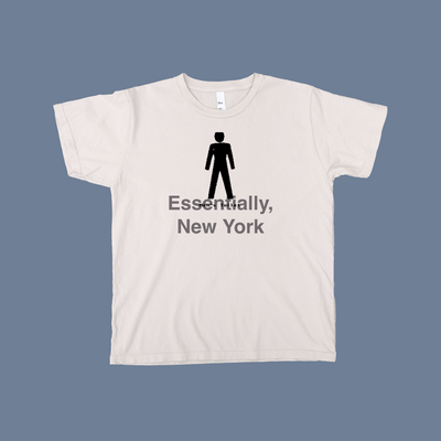 Essentially New York Mens Toilet Dove Gray Women's T-Shirt Made in USA